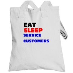 Eat Sleep Service Customers Customer Service Representative Totebag