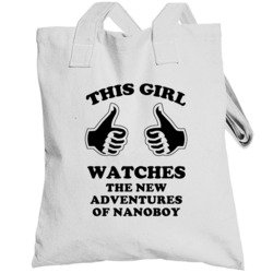 Girl Watches The New Adventures Of Nanoboy Sci Fi Tv Show Totebag