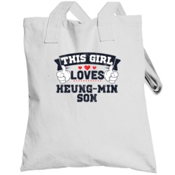 This Girl Loves Heung-min Son Tottenham Player Totebag