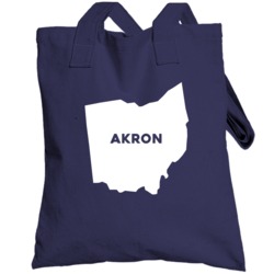 Akron Ohio Custom City Patriotic Usa Totebag