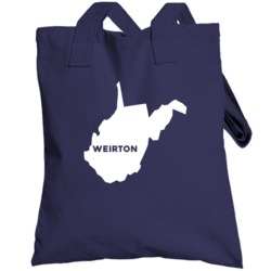 Weirton West Virginia Custom City Patriotic Usa Totebag