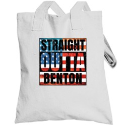 Straight Outta Benton Louisiana Usa American City Patriotic Flag Toteb