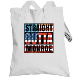 Straight Outta Monroe Louisiana Usa American City Patriotic Flag Toteb