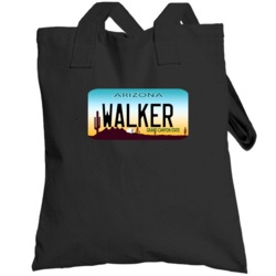 Walker Arizona Custom Name License Plate Customizable Totebag