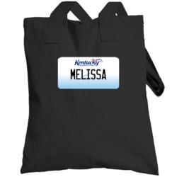 Melissa Kentucky Custom Name License Plate Customizable Totebag