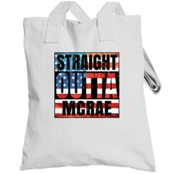 Straight Outta Mcrae Georgia Usa American City Patriotic Flag Totebag