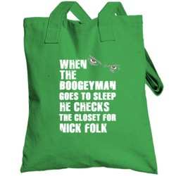 Nick Folk New York Buffalo Sports Football Boogeyman Totebag
