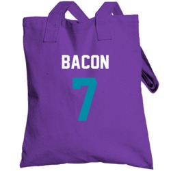 Dwayne Bacon Jersey Back Charlotte Basketball Team Fan For Purple Tote