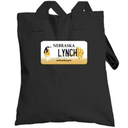 Lynch Nebraska Custom Name License Plate Customizable Totebag