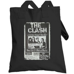 The Clash Vintage Gig Poster Punk Rock Music Band Totebag