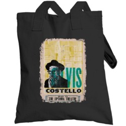 Elvis Costello Vintage Gig Poster Rock Music Totebag