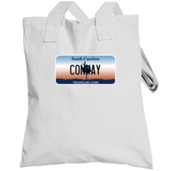 Conway South Carolina Custom Name License Plate Customizable Totebag