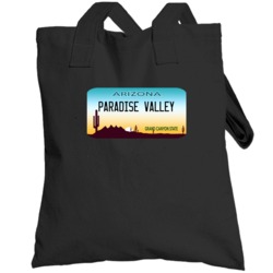 Paradise Valley Arizona Custom City License Plate Customizable Totebag