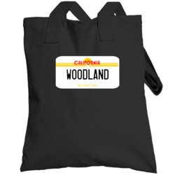 Woodland California Custom City License Plate Customizable Totebag