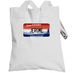 Jerome Idaho Custom City License Plate Customizable Totebag