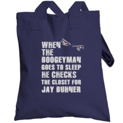 Jay Buhner New York Brooklyn Baseball Sports Boogeyman Totebag