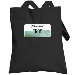 Troy Tennessee Custom Name License Plate Customizable Totebag