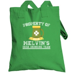 Property Of Melvin's Irish Drinking Team St Patricks Day Beer Totebag