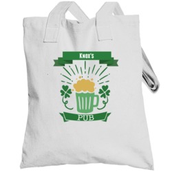 Knox's Pub Custom St Patricks Day Beer Drinking Totebag