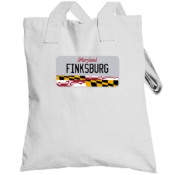 Finksburg Maryland Custom City License Plate Customizable Totebag