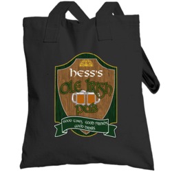 Hess's Ole Irish Pub Good St Patricks Day Drinking Surname Totebag