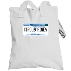 Circle Pines Minnesota Custom City License Plate Customizable Totebag
