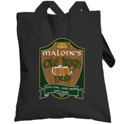 Malone's Ole Irish Pub Good St Patricks Day Drinking Surname Totebag