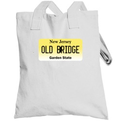 Old Bridge New Jersey Custom City License Plate Customizable Totebag