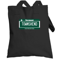 Townshend Vermont Custom City License Plate Customizable Totebag