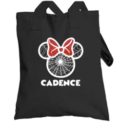 Cadence Minnie Mouse Name Halloween Outline Fan Totebag