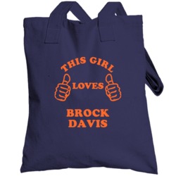 Brock Davis This Girl Loves Houston Baseball Sports Texas Totebag