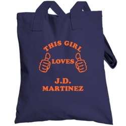 J D Martinez This Girl Loves Houston Baseball Sports Texas Totebag