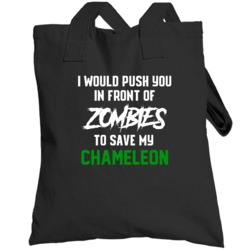 Chameleon To Save My Pet Funny Halloween Zombie Totebag