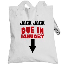 Due In January Last Name Maternity Totebag