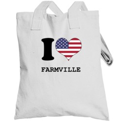 Farmville North Carolina I Heart Love Usa Totebag