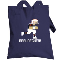 Ben Braunecker # 84 Tecmo Bowl Chicago Football Athlete Fan Totebag