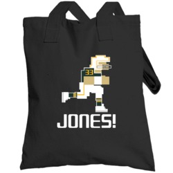 Aaron Jones # 33 Tecmo Bowl Green Bay Football Athlete Fan Totebag