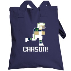 Chris Carson # 32 Tecmo Bowl Seattle Football Athlete Fan Totebag