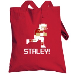 Joe Staley # 74 Tecmo Bowl San Francisco Football Athlete Fan Totebag