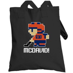 Connor Mcdavid # 97 Tecmo Edmonton Hockey Athlete Fan Totebag
