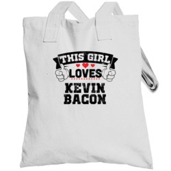 This Girl Loves Kevin Bacon Funny Fan Totebag