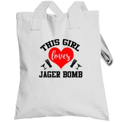 This Girl Loves Jager Bomb Alcohol Beer Wine Lovers Totebag