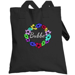 Bubbe Circle Of Flowers Loving Yiddish Mothers Day Totebag