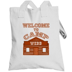 Webb Welcome To Camp Last Name Family Camping Trip Totebag