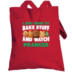 Bake And Watch Prancer Christmas Holiday Movie Fan Totebag