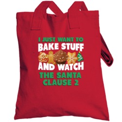 Bake And Watch The Santa Clause 2 Christmas Holiday Movie Fan Totebag