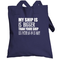 Bigger Than Yours Funny Ship Customizable Totebag
