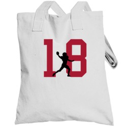 Player Silhouette Taylor Gabriel Atlanta Football Team Fan Totebag
