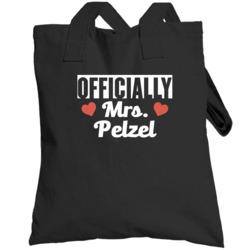 Officially Mrs Pelzel Just Married Funny Wife Totebag