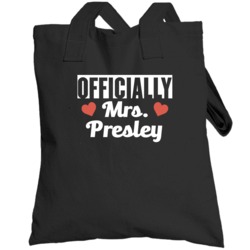 Officially Mrs Presley Just Married Funny Wife Totebag